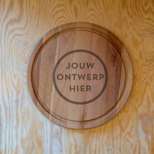 4 Ronde borrelplank zonder handvat & met sapgeul Ø 30 cm