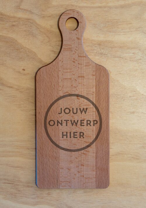 1 Klein borrelplank met handvat 34 x 14 cm