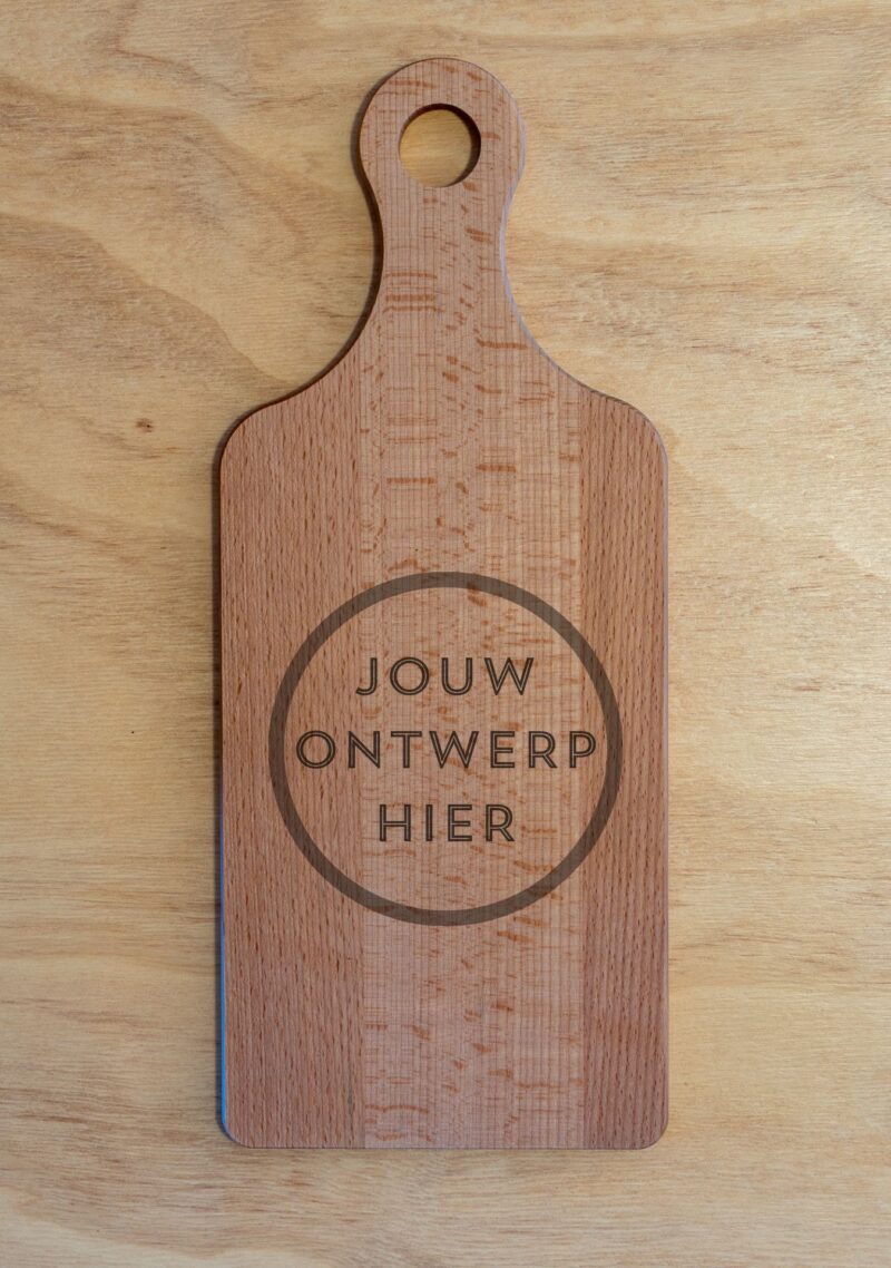 1 Klein borrelplank met handvat 34 x 14 cm